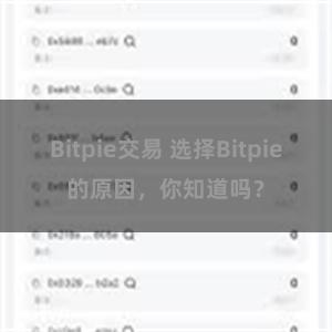 Bitpie交易 选择Bitpie的原因，你知道吗？